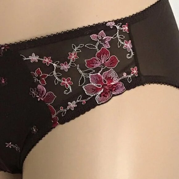Elomi Tamarie Brief Panty – Mocha Embroidery Elegance – Size L - Picture 6 of 14